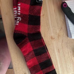 Lug “Lug Nut” Buffalo Red Check Socks
